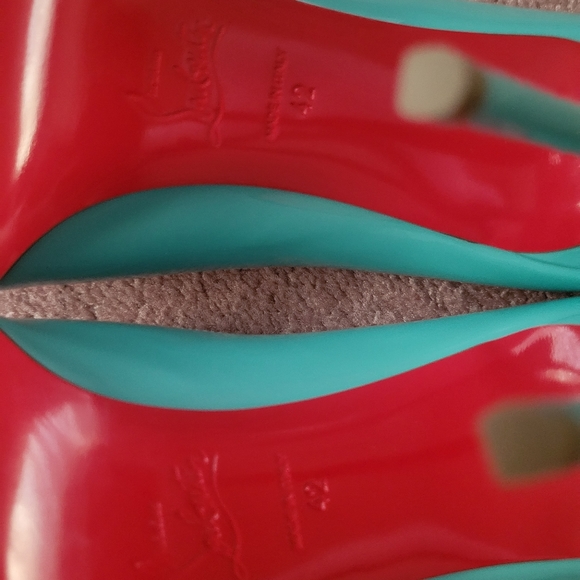 Christian Louboutin Pigalle Follies Patent Leather Cristaline Blue 42 - Picture 8 of 9